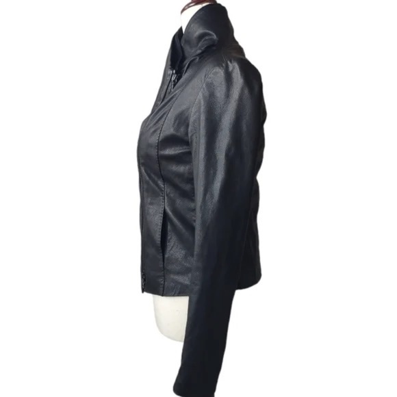 Gorgeous Like NEW Vince Super Soft Lambskin Black Moto black leather jacket XS - Picture 4 of 9